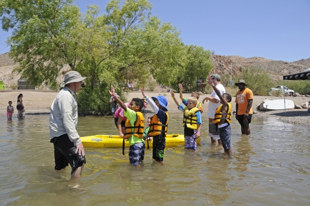 Kids kayaking