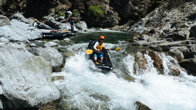 White water funyakking in River Oich
