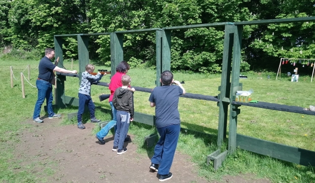 Family with three children shooting