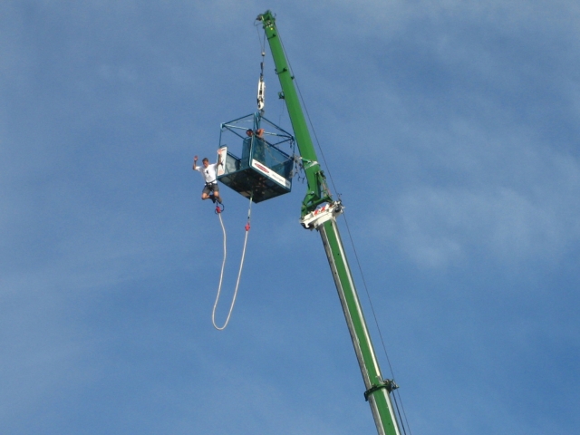 Dare to jump from our crane