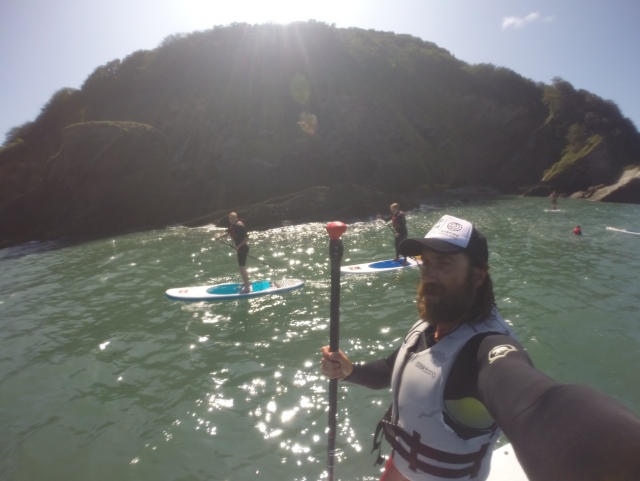 Paddleboarding around Lundy Island