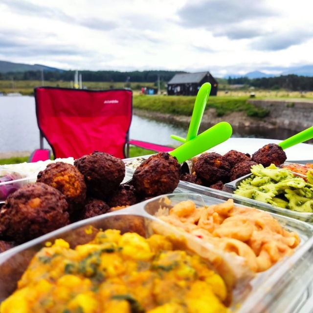 Meal by the river.