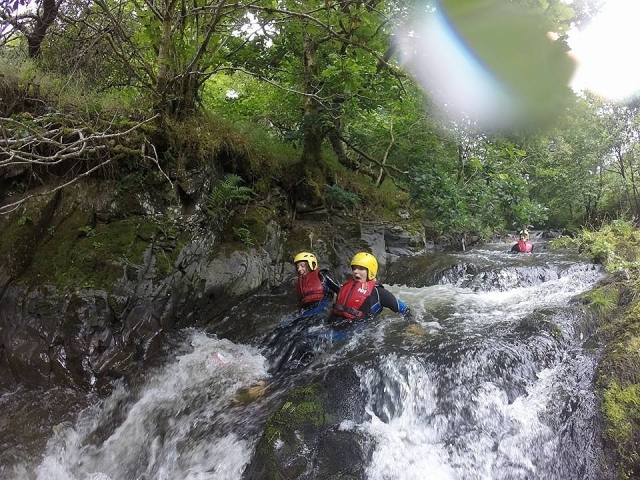 Sliding down the stream