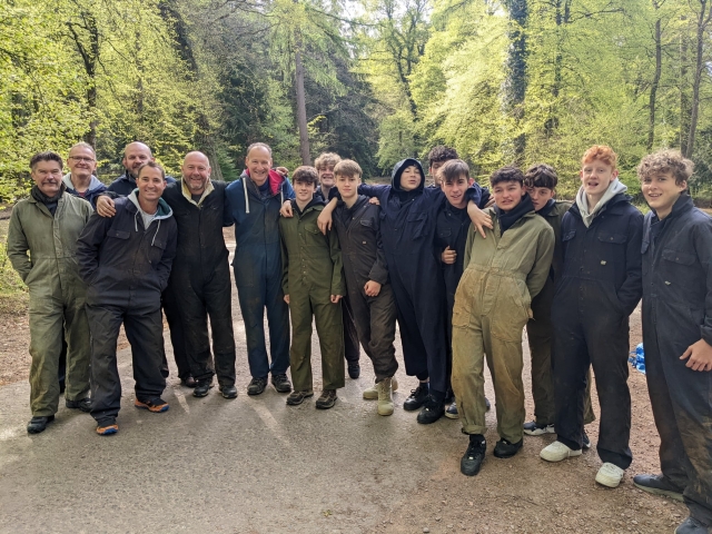Friends ready for some underground expedition
