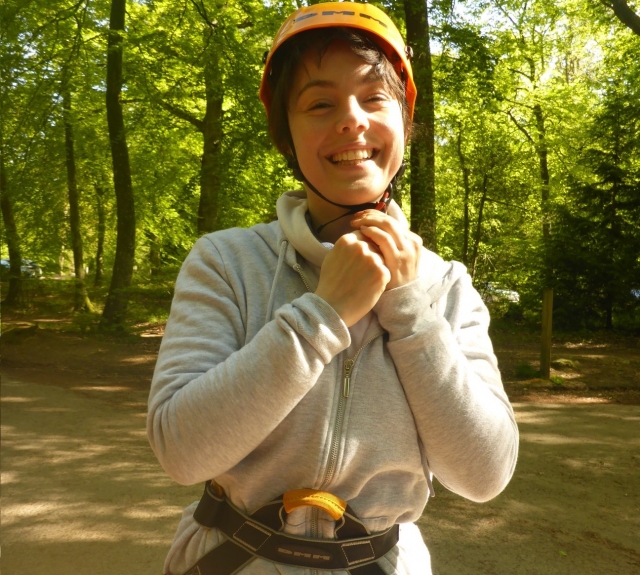 Happy after a high ropes course