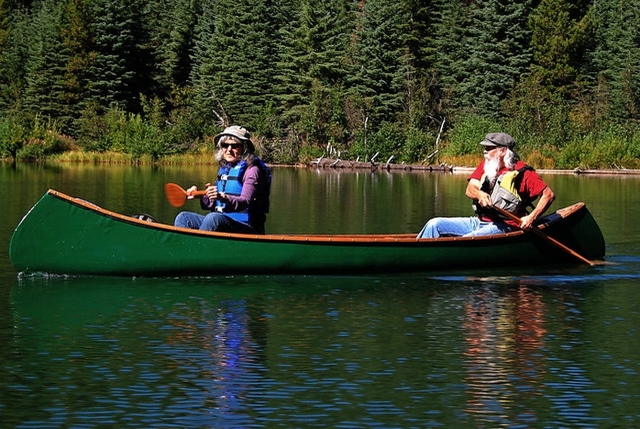 Looking and canoeing forward