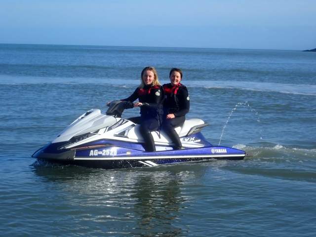 Having fun on the water