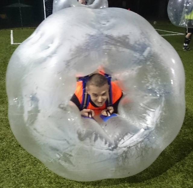 Feel comfortable inside our zorb bubbles!