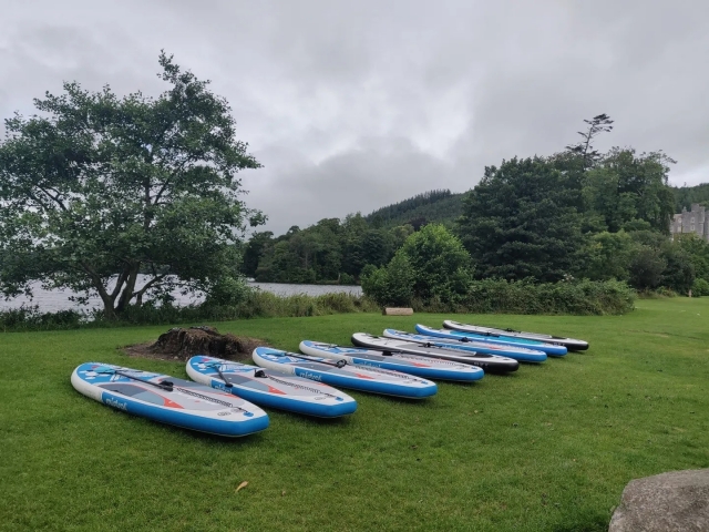 We have multiple boards for a SUP adventure