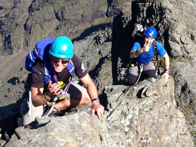 Climbing in Torridon Mountains