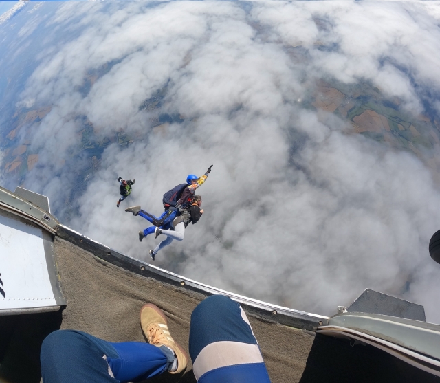 Jumping off the plane