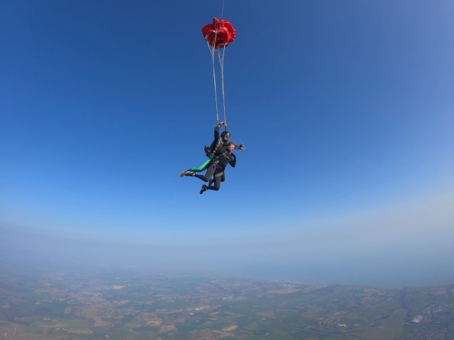 Opening the parachute