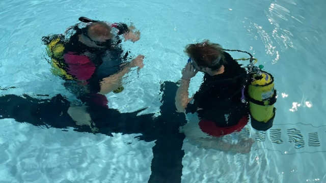Learning scuba diving