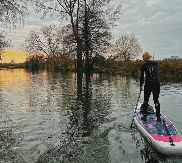 Paddling around the area