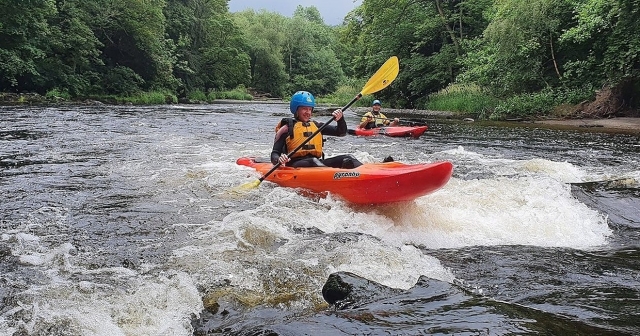 Sail down the river rapids