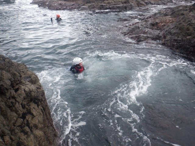 Swim back to land