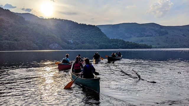 Fun canoeing session