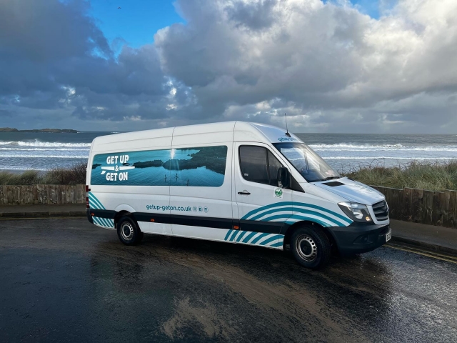 Look out for the big van!