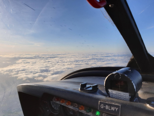  Vista dalla cabina di pilotaggio 