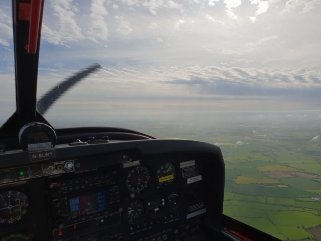  Vista dal posto di pilotaggio