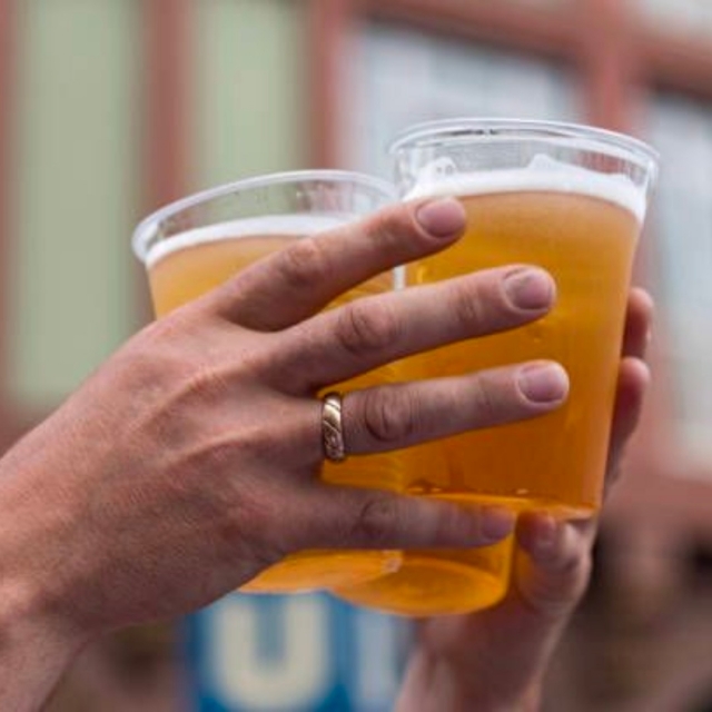 Holding the beers