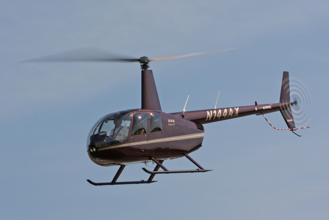 On board a R44 aircraft