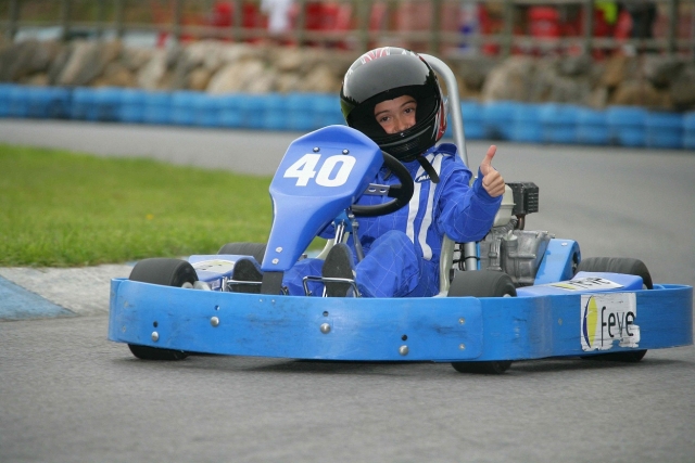 Driving a kart 