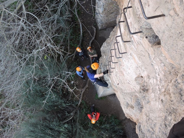 Grips of the via ferrata of the Tajo de Ronda 