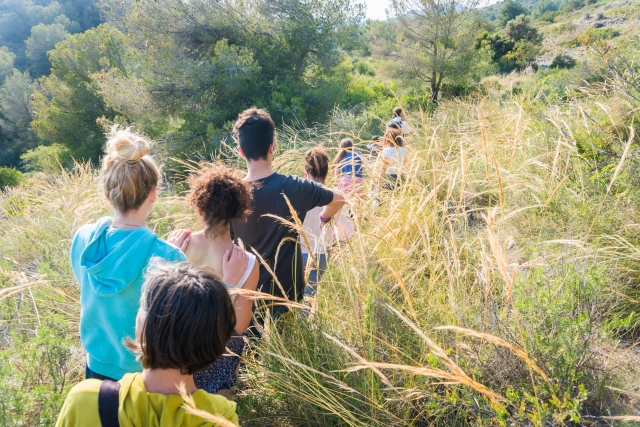 Hiking through the mountains in Granada 