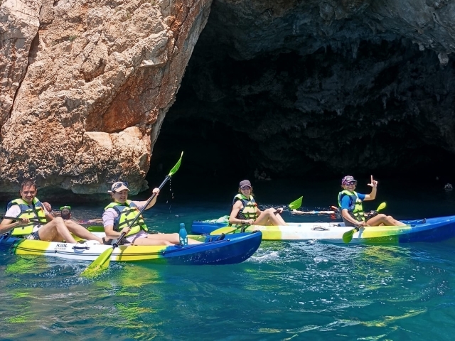 Kayak excursion by Cala Granadella, 3 hours