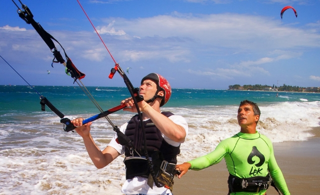 Kitesurfing baptism Sicily north west coast