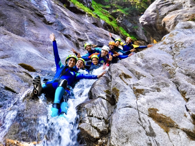 Canyoning high difficulty in Chalamy 5 hours