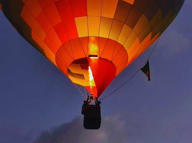 Hot air balloon tour along the Tiber 1H weekend