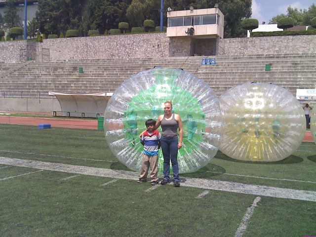 Giant zorbing sphere rental for 4 hours.