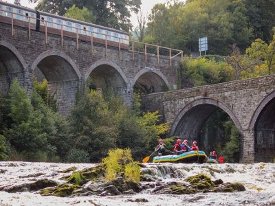 Whitewater rafting in The River Dee