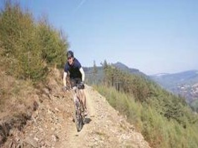 Ciclismo de montaña guiado de medio día en Carmarthenshire